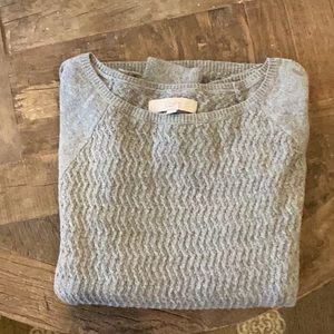 Loft grey cable knit sweater size small